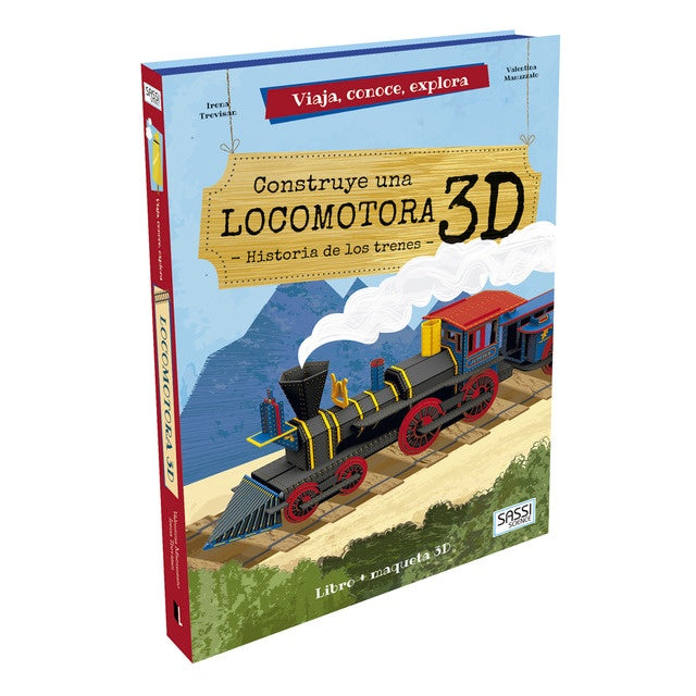 Construye una locomotora 3D  (Libro + locomotora para armar) | Varios autores