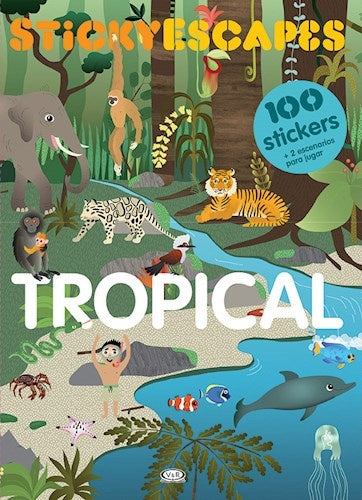 Stickyescapes Tropical. 100 Stickers | Varios autores