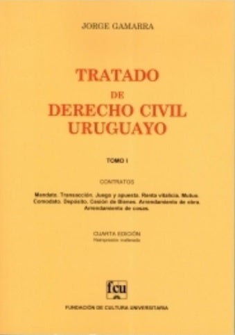 Tratado de derecho civil uruguayo. Tomo 1 | Jorge Gamarra