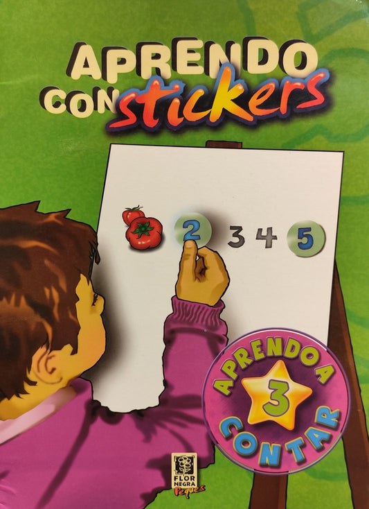 Aprendo con stickers 3 | Flor Negra Peques