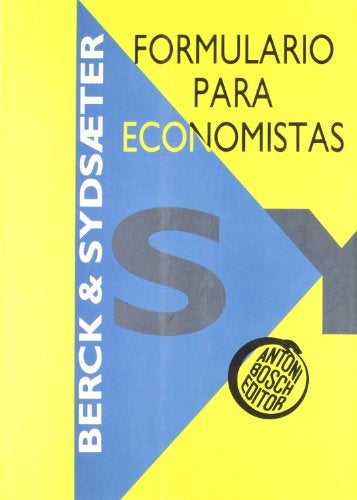 Formulario para economistas | P. Y Sydsaeter K Berck