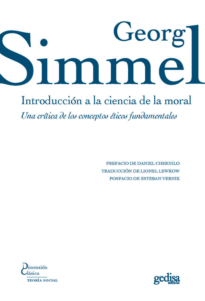 Introducción a la ciencia de la moral | GEORG SIMMEL