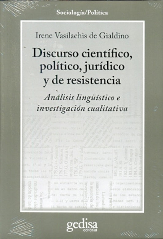 DISCURSO CIENTIFICO, POLITICO, JURIDICO Y DE RESIT | IRENE VASILACHIS DE GIALDINO